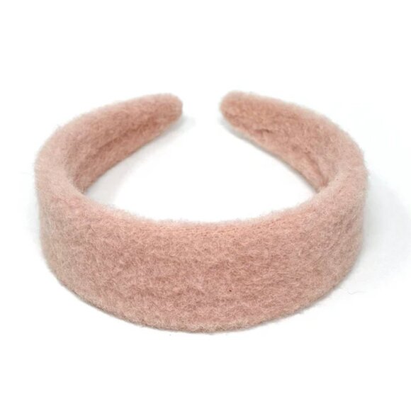 NWOT Faye Fuzzy Wide Pink Headband - Picture 4 of 4